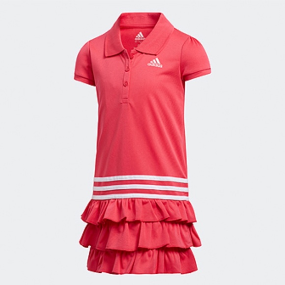 Kid Girl Preppy Style Bow Ruffled Polo Dress